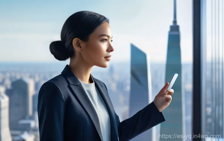 음성 인터페이스 설계를 위한 도구 및 플랫폼 - **Prompt 1: Futuristic Voice Assistant Interaction**
    A stylish young professional, an adult fema...